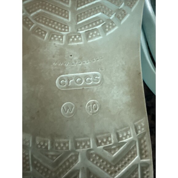 Crocs Iconic Comfort Flip Flops Sandals Womens Size 10 Turquoise Teal Aqua - Picture 5 of 5